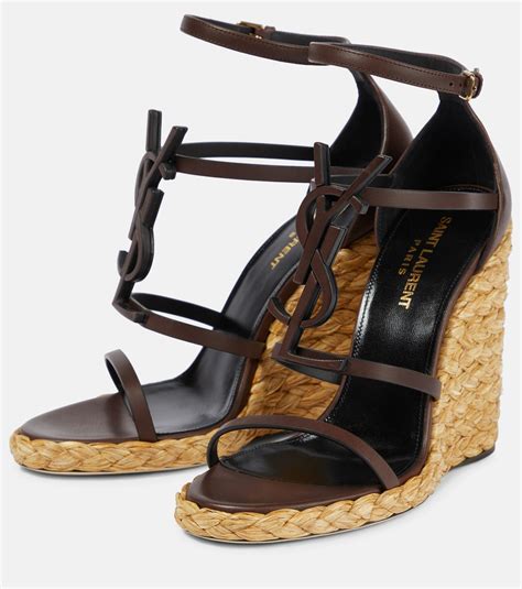 CASSANDRA Wedge espadrilles in leather 